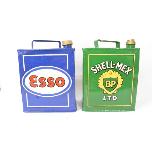 262 - Shell-Mex BP ,and Esso fuel cans, x2 items.