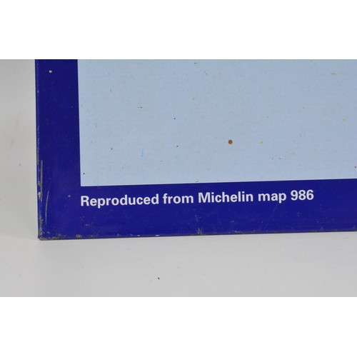 265 - MICHELIN METAL ROAD MAP ENGLAND (986) Measures approx 34.5