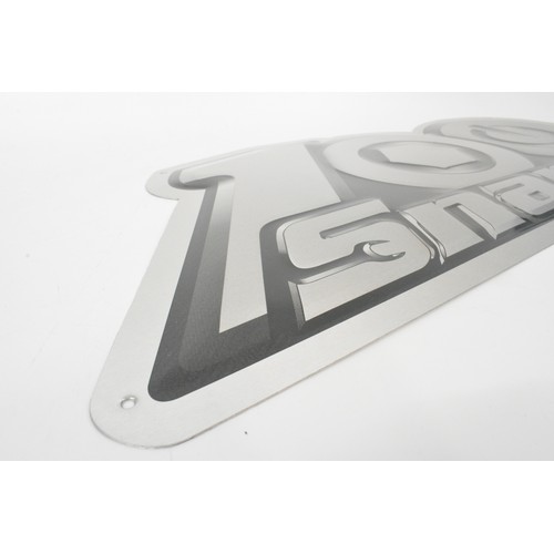 266 - x2 'Snap On Tools' branded aluminium signs celebrating 100 years, approx L24