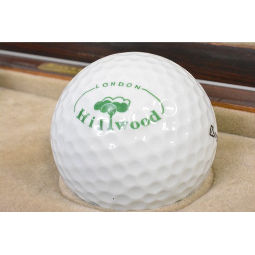 270 - Cased Hillwood Backgammon and Hillwood portable Executive golf putter set