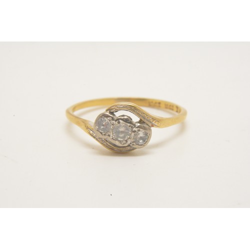 339 - x4 gold rings of varying styles,  all stamped 18ct. gross combined weight 9.4g.