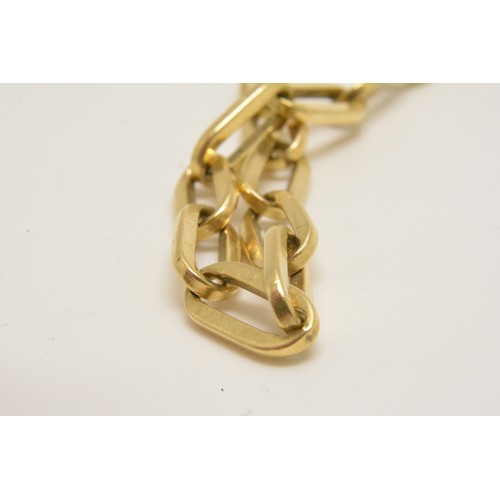 361 - Yellow gold link bracelet stamped 585, FBM possibly Friedrich Binder Monsheim. weight approx 13.85g.