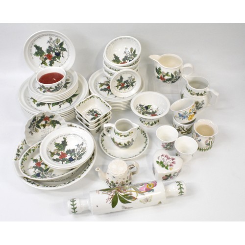 53 - Portmeirion 'The Holly and the Ivy' assortment of bowls, plates, jugs etc together with Botanical Ga... 