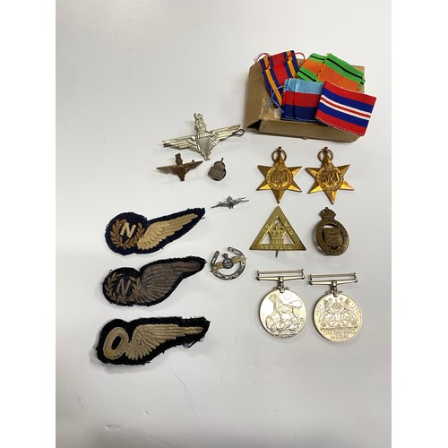 236A - WW2 medals - Defence medal,  Service Medal, 1939-45 star, Burma Stars, with  ribbons together with s... 