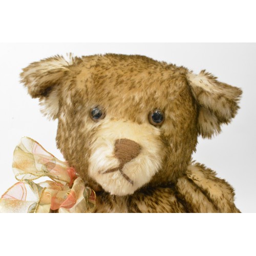 1 - The Beardwell Bear named 'HAPPY', made with mohair and fully jointed with pads and paws made of sued... 