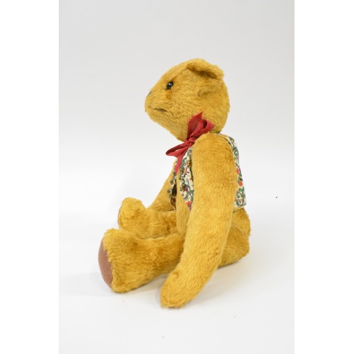 15 - Beardwell dressed bear with bow tie and waistcoat, all moveable limbs, approx height 35 cms [14