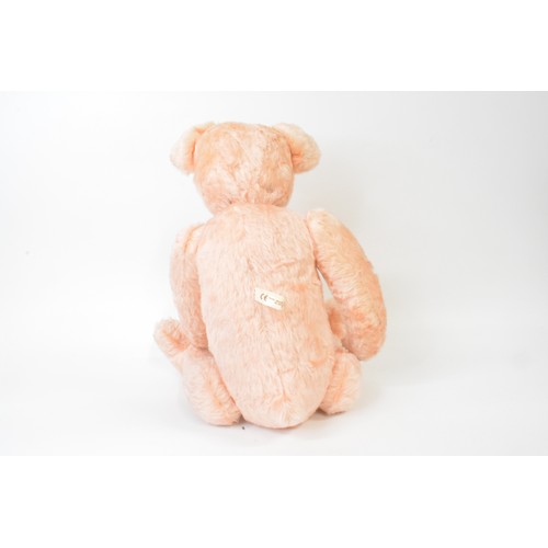 17 - Beardwell peach/pink bear with suede paws and pads, height 56 cms [22