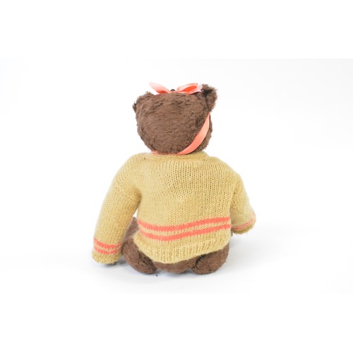 20 - Beardwell 'Ballerina' bear dressed with cardigan and headband.  Leather paws and pads, height approx... 