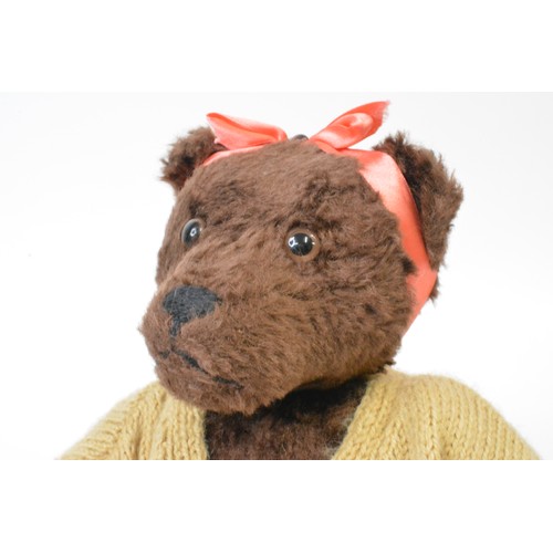 20 - Beardwell 'Ballerina' bear dressed with cardigan and headband.  Leather paws and pads, height approx... 