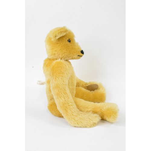 22 - Beardwell golden bear with suede paws and pads, hump design, approx. height 46 cms [18