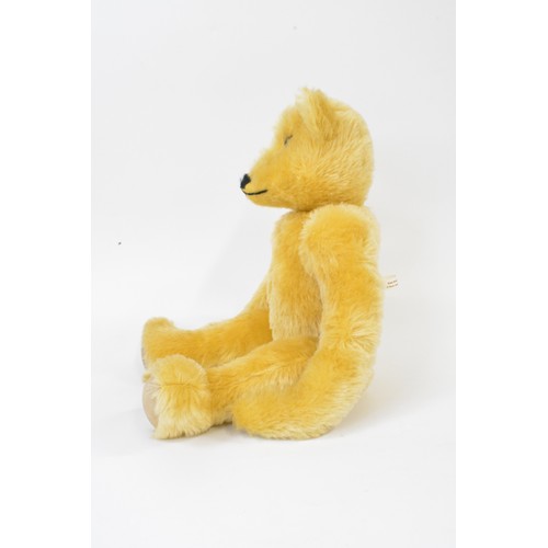 22 - Beardwell golden bear with suede paws and pads, hump design, approx. height 46 cms [18