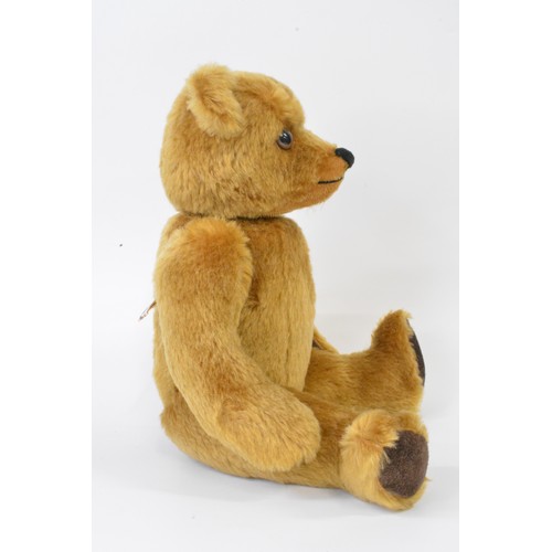 24 - Beardwell honey coloured bear with suede paws and pads, moveable limbs, height 43 cms [17