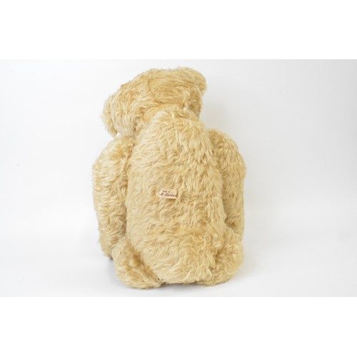 28 - Honey blonde Beardwell designed bear with leather paws and pads, height 56 cms [22