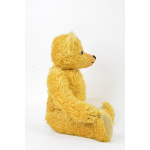 30 - Beardwell golden bear with suede paws and pads, height approx. 44 cms [17.5