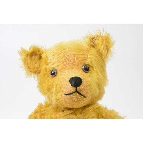 30 - Beardwell golden bear with suede paws and pads, height approx. 44 cms [17.5