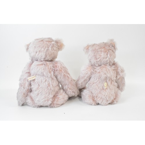 33 - x2  pale lilac coloured Beardwell bears, with suede paws and pads heights are 46 cms [18