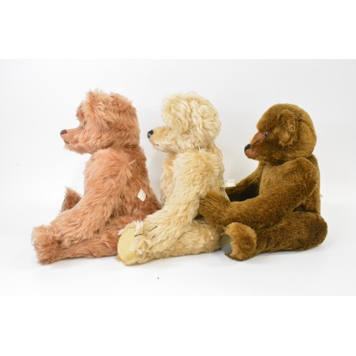 39 - Beardwell Bear trio of different colours, approx. height 45 cms [17.5