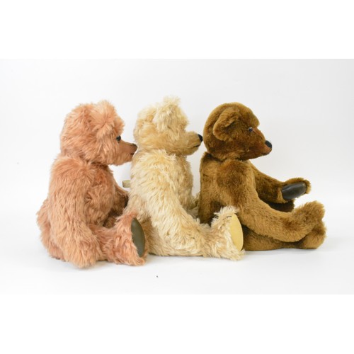 39 - Beardwell Bear trio of different colours, approx. height 45 cms [17.5