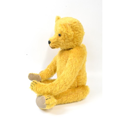 57 - Golden colour Beardwell Designed Bear, with suede paws and hands, approx 63 cms tall [25