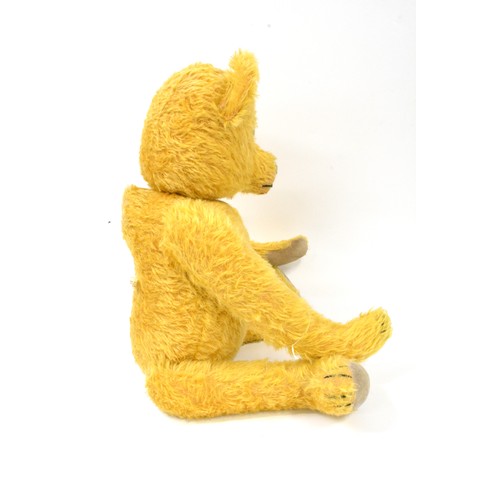 57 - Golden colour Beardwell Designed Bear, with suede paws and hands, approx 63 cms tall [25