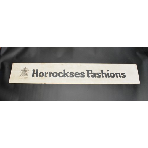 102 - Vintage 'Horrockses Fashion' Banner with Royal Warrant to top left, approx L6ft.