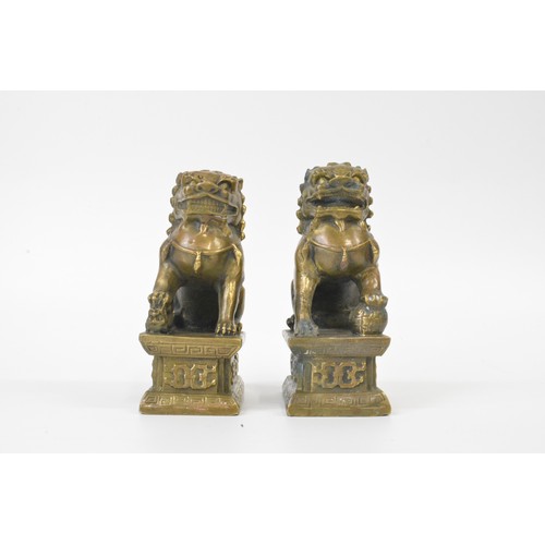 108 - Pair of Foo Dogs with stamp to base