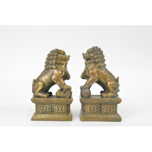 108 - Pair of Foo Dogs with stamp to base