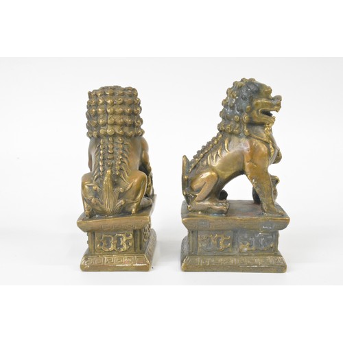 108 - Pair of Foo Dogs with stamp to base