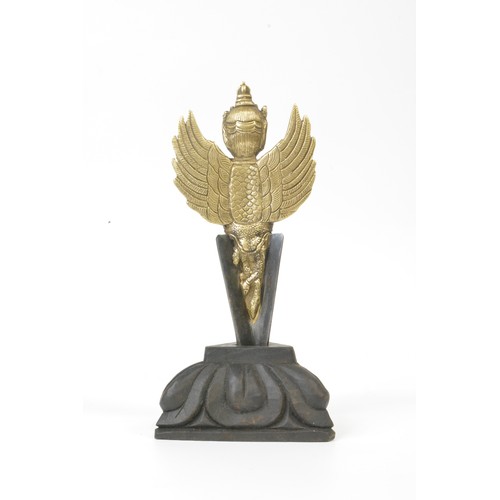 110 - Tibetan Buddhist Phurba, mahakala head  dagger with stand, for display purposes