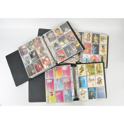 128 - x3 Folders  containing complete collector / trading cards pertaining to various year during the 1990... 