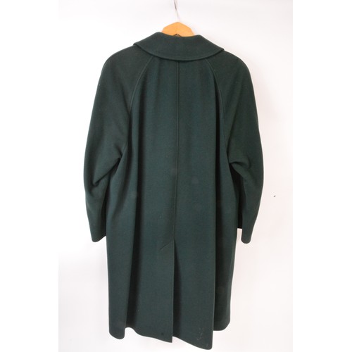 136 - Burberry long Coat, Wool and Cashmere, dark green in colour.  Size length 39