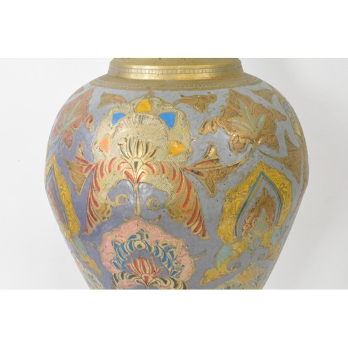 149 - Very large Persian style brass vase