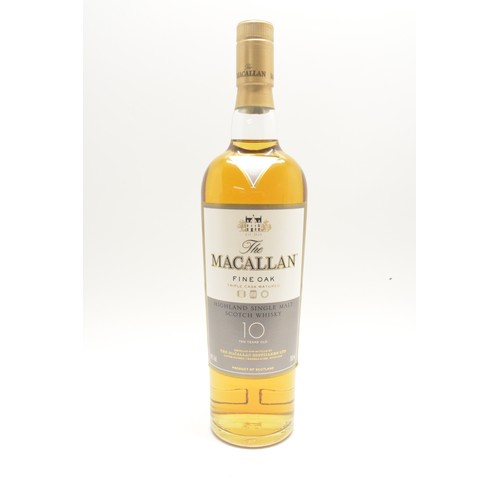 210 - One boxed The Macallan Fine Oak Triple Cask matured, 10 years old, 700ml.