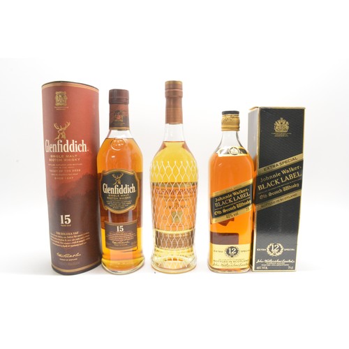 230 - x3 bottles , one Glenfiddich 15 years the Solera VAT, 70, ,40%, one bottle Glenmorangie The Original... 