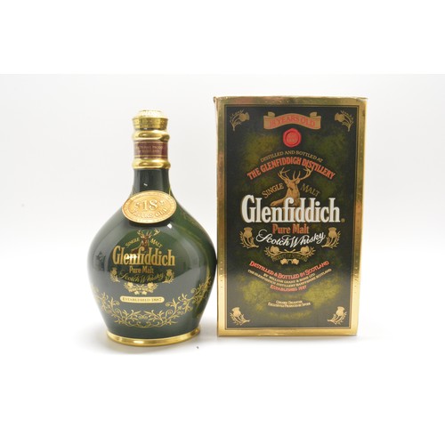 240 - One boxed Glenfiddich Ceramic Decanter Pure Malt, 18 years old, 750ml, 43%, 1980's