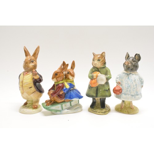 251 - A group of x10 Beatrix Potter/Bunnykin figures by Beswick, Royal Doulton etc. to incl. Pig Wig, Foxy... 