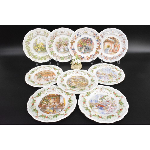 260 - Royal Doulton Bramley Hedge 'Seasons' plates to include Summer, Winter, Spring and Autumn, Snow Ball... 