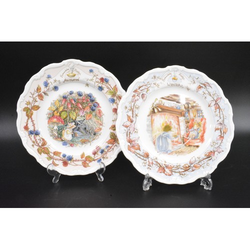 260 - Royal Doulton Bramley Hedge 'Seasons' plates to include Summer, Winter, Spring and Autumn, Snow Ball... 