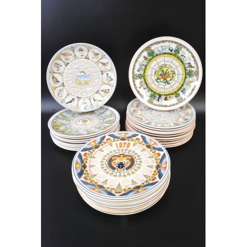 265 - Wedgwood group of 29 calendar plates from 1970's', 25cms diameter, all in good condition