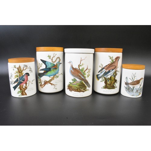 266 - Collection of Portmeirion items to include 'Birds of Britain' cannisters, jugs, mug etc and  'The Bo... 