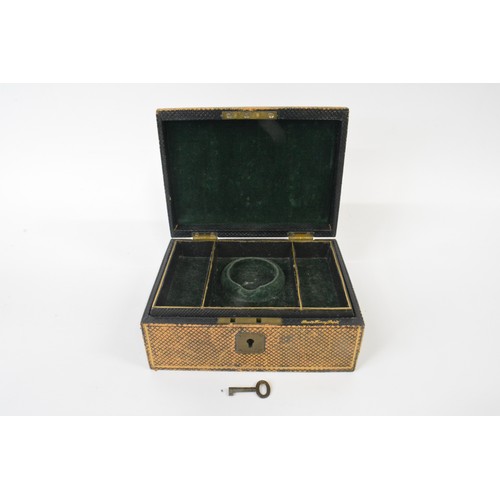 277 - Vintage jewellery box with key