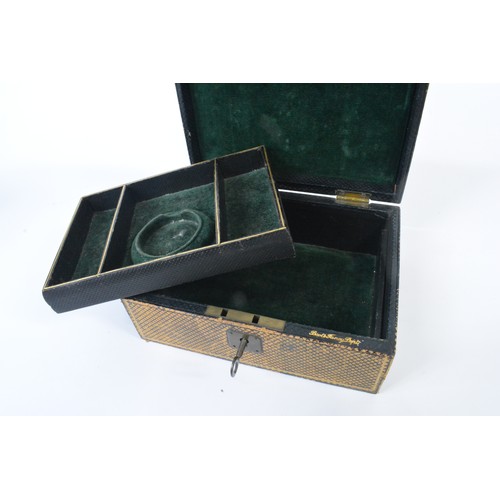 277 - Vintage jewellery box with key