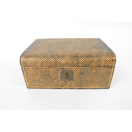 277 - Vintage jewellery box with key