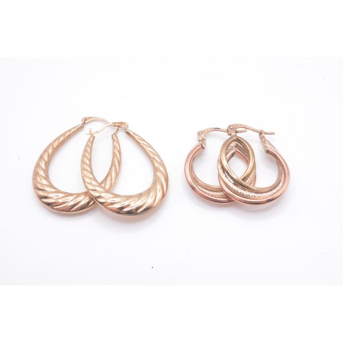 289 - Quantity of 9ct gold hoop earrings, gross weight approx 13g