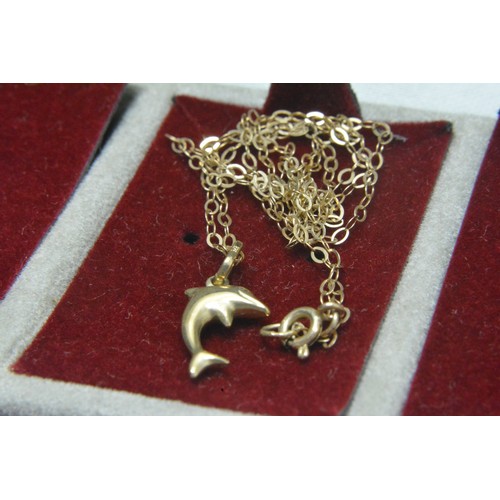 295 - 9ct gold charm bracelet, approx gross weight 11.2g together with 9ct gold dolphin pin brooch and pre... 