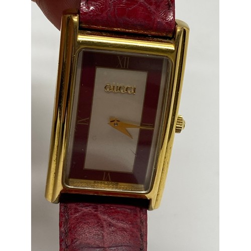 298 - Cartier Tank Must Vermeil 925 silver wristwatch, Serial: 3 064797 colour bordeaux dial and strap 
 t... 