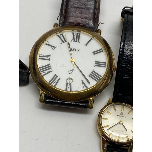 299 - A group of wristwatches to include Omega, gold cased Kered, Lucerne, Rotary, Hot Diamonds, Ancre, Al... 