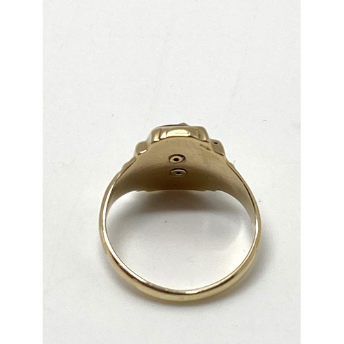 326 - 10ct gold  Herff Jones collegette ring, approx size size i, approx weight 3.4g.