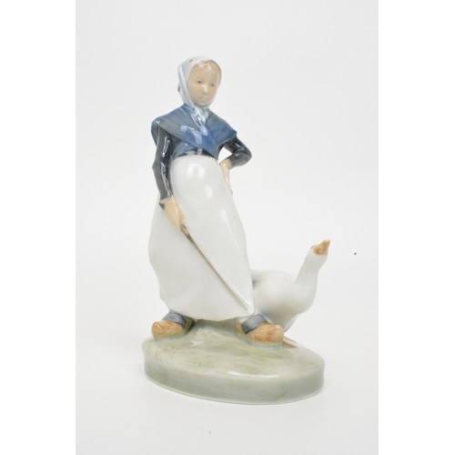 14 - Royal Copenhagen figure group  'Girl with a goose-528, 'Girl with Cow' 779,  and 'Two Lambs'  2769, ... 