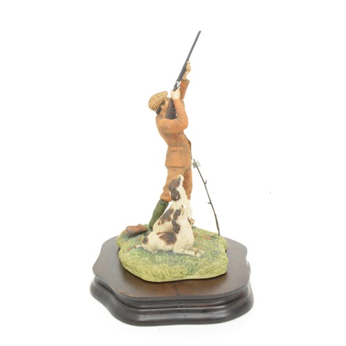 19 - Border Fine Arts Gamekeeper and spaniels figure, signed Ayres to back